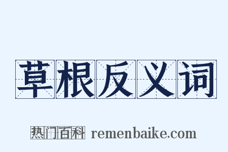 草根反义词是什么意思的图片